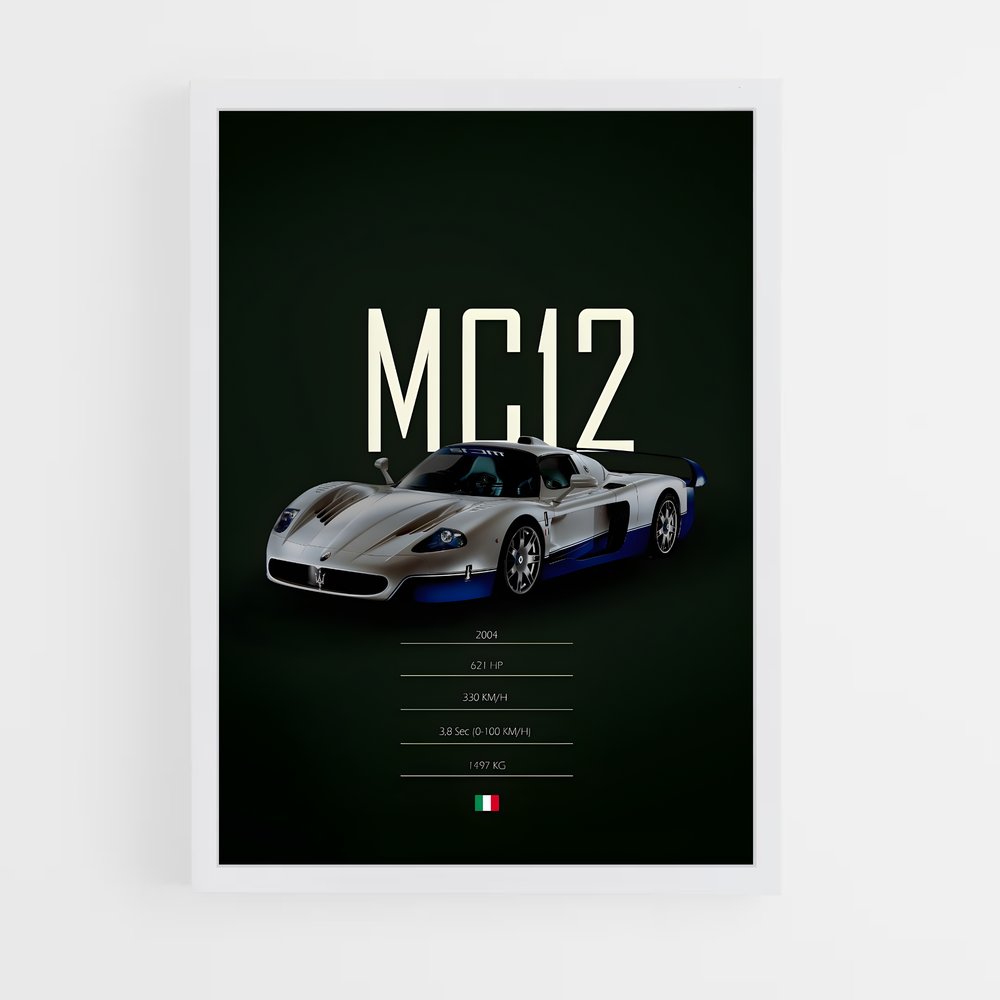 Poster Maserati MC12 (vue 3)