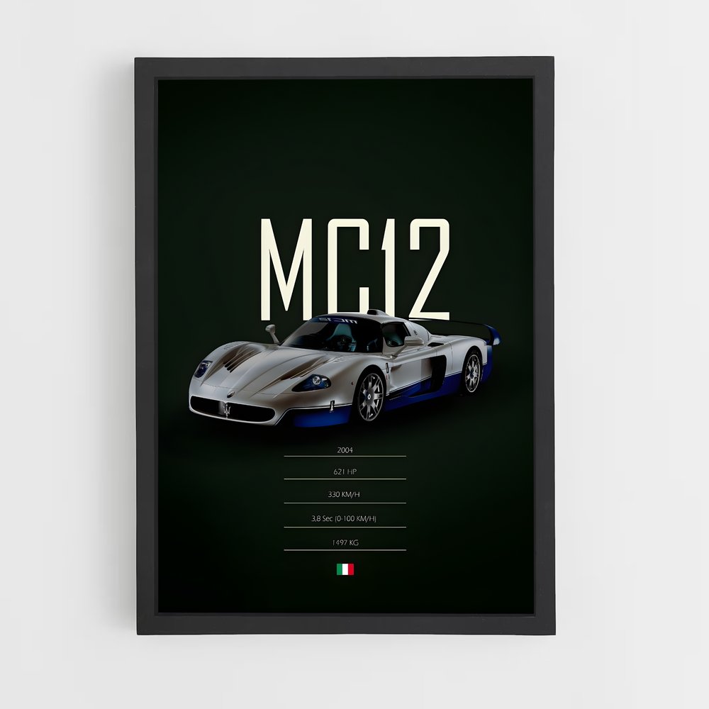 Poster Maserati MC12 (vue 2)