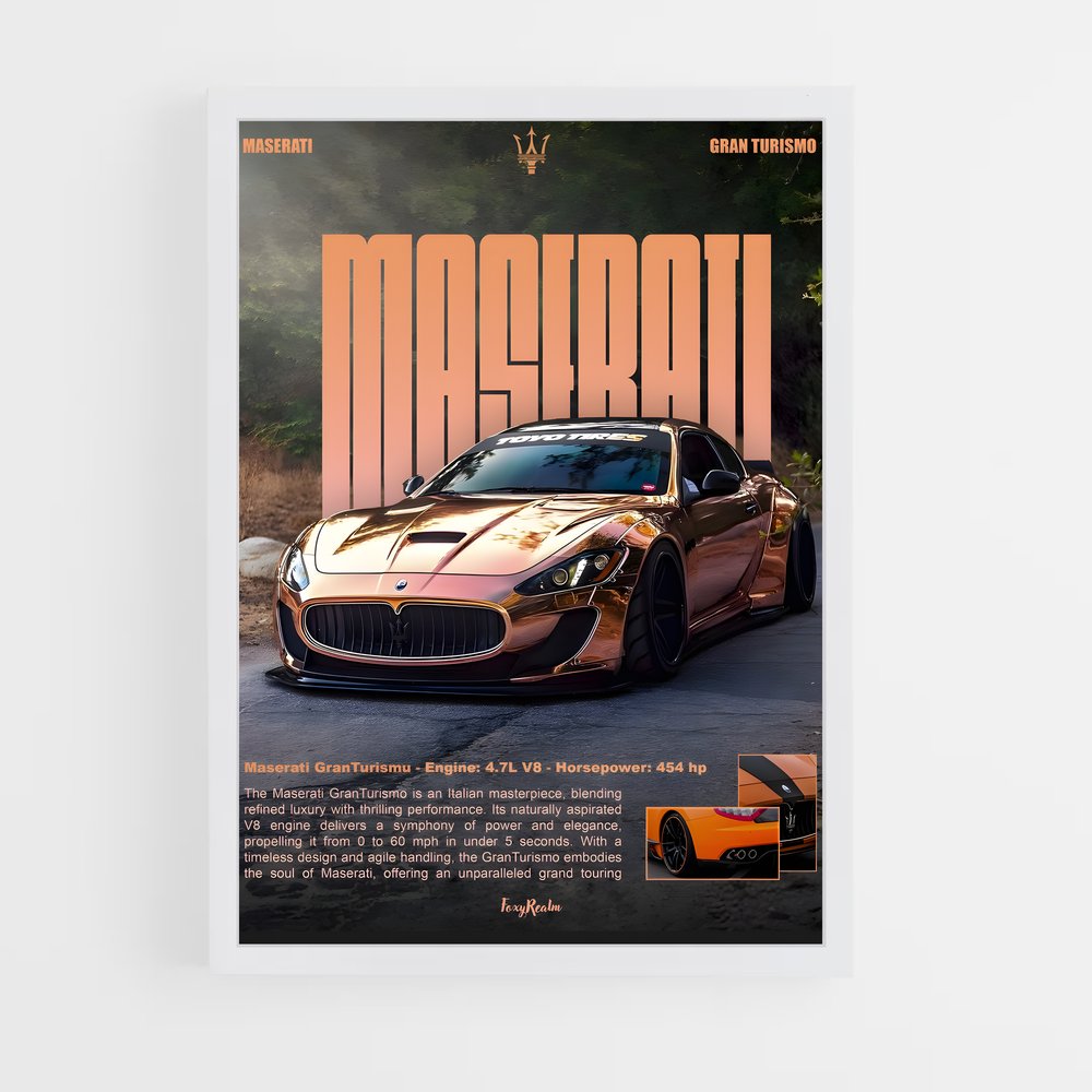 Poster Maserati Gran Turismo (vue 3)