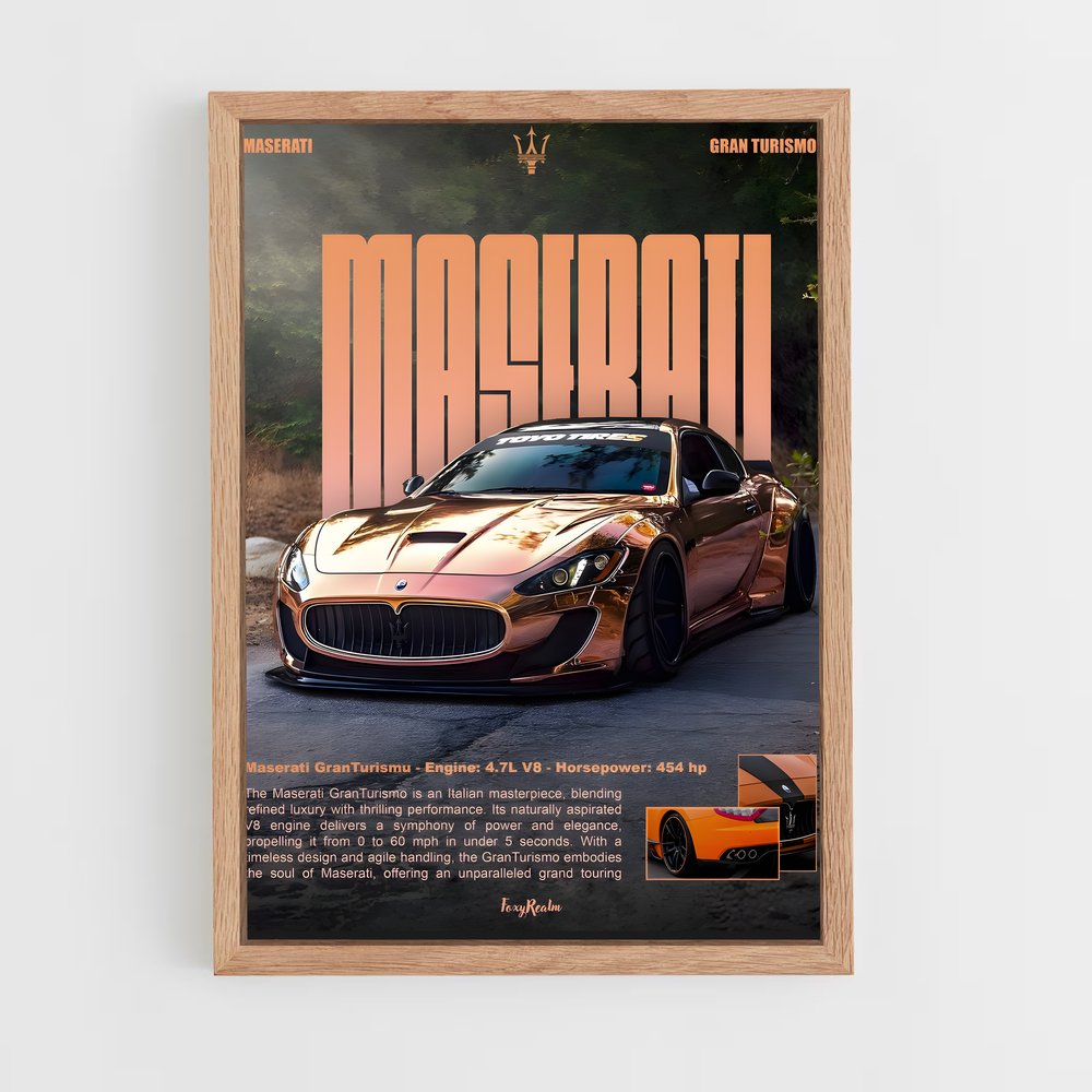 Poster Maserati Gran Turismo (vue 4)