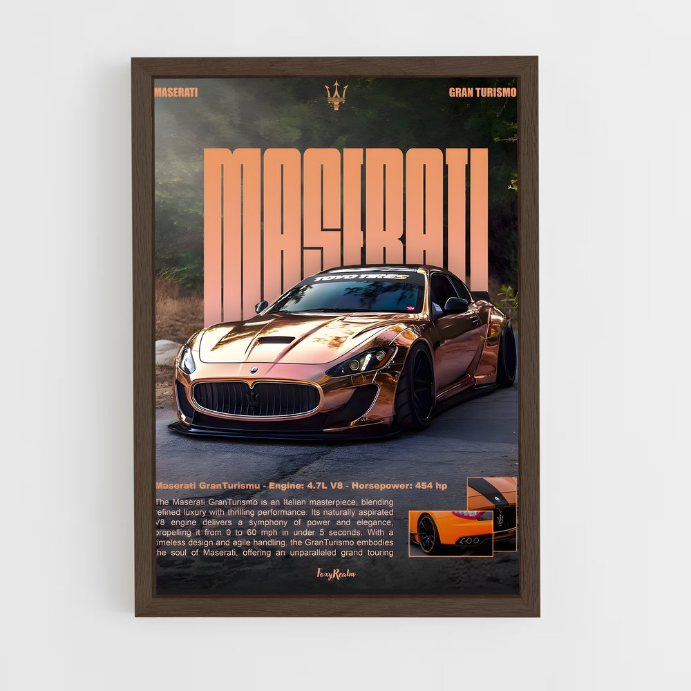 Poster Maserati Gran Turismo (vue 5)