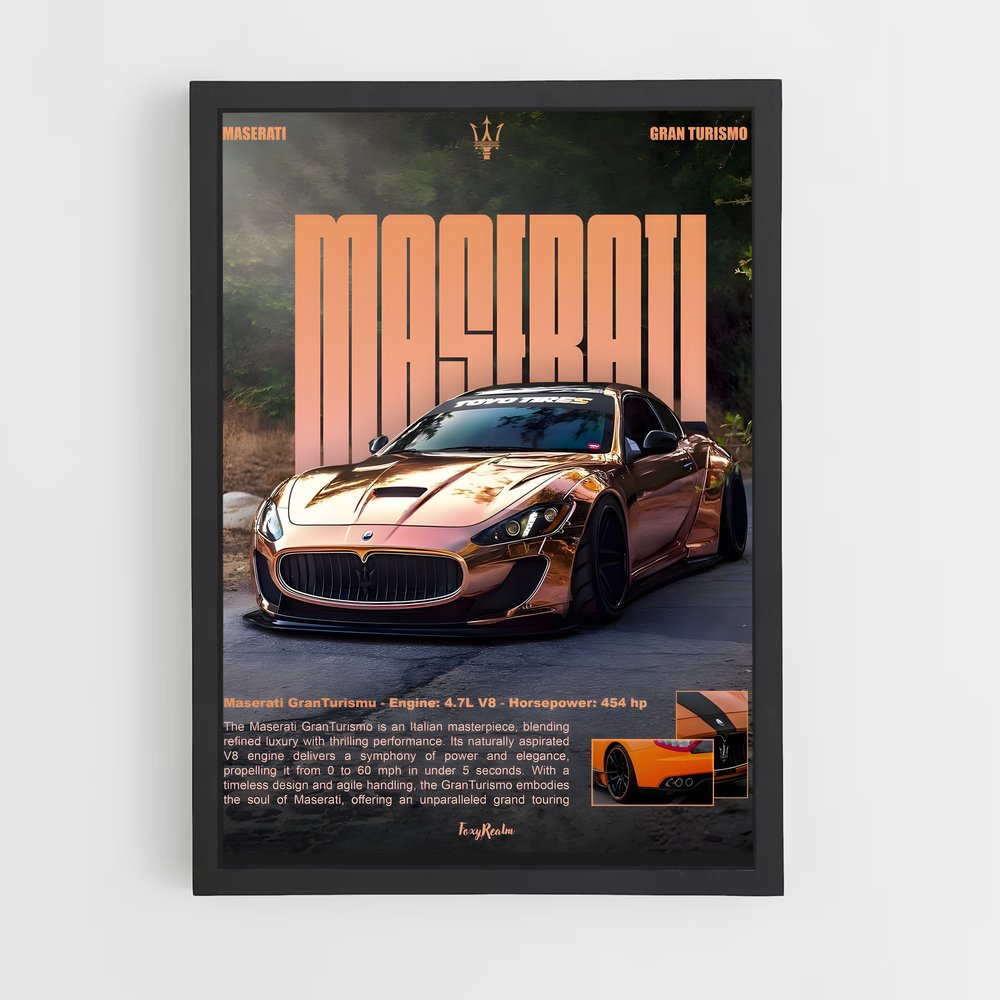 Poster Maserati Gran Turismo (vue 2)