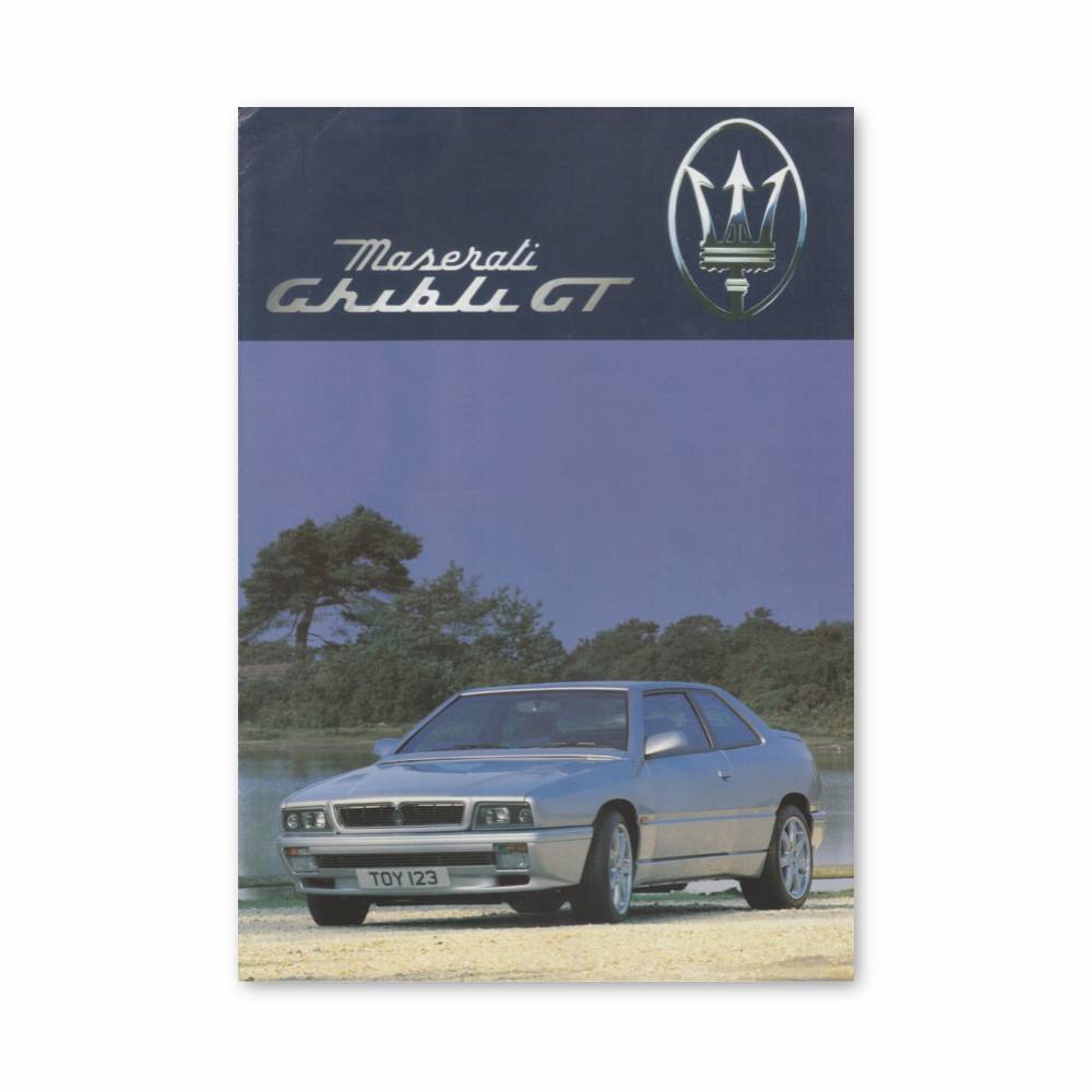Poster Maserati Ghibli GT Vintage