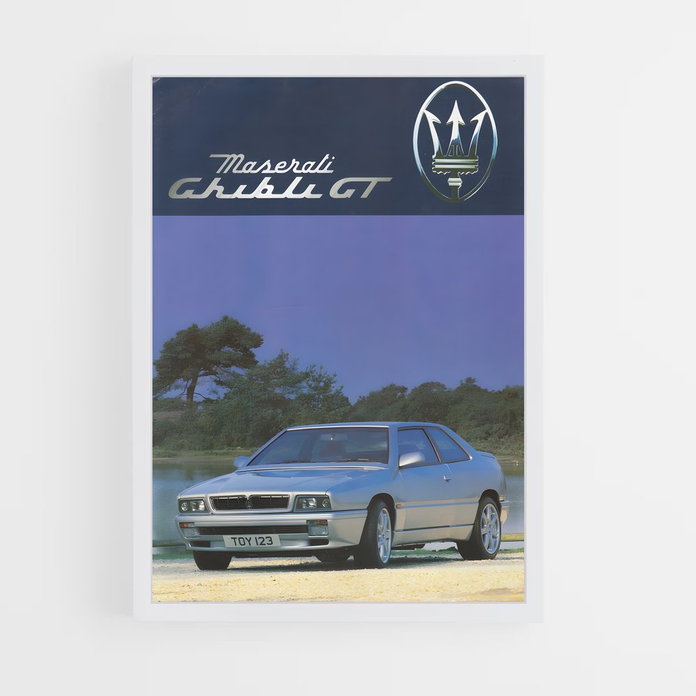 Poster Maserati Ghibli GT Vintage (vue 3)