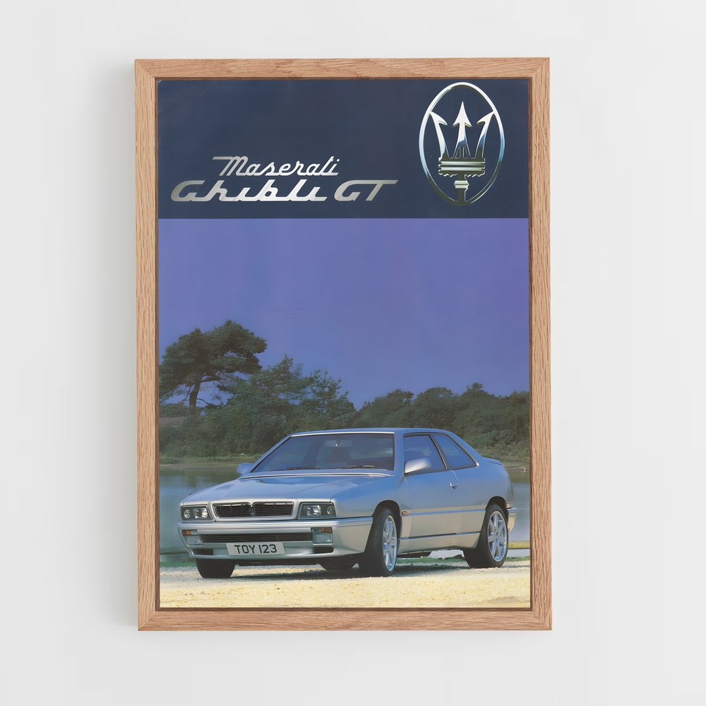 Poster Maserati Ghibli GT Vintage (vue 4)