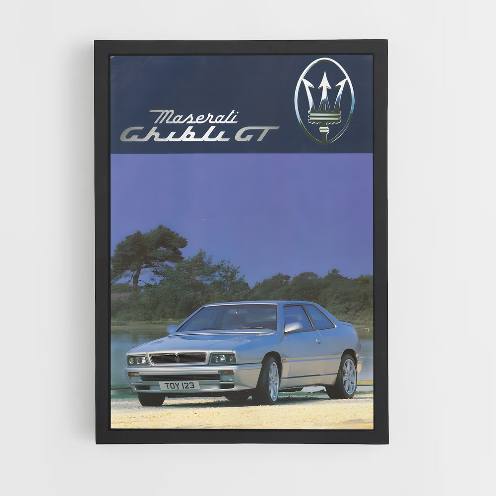 Poster Maserati Ghibli GT Vintage (vue 2)