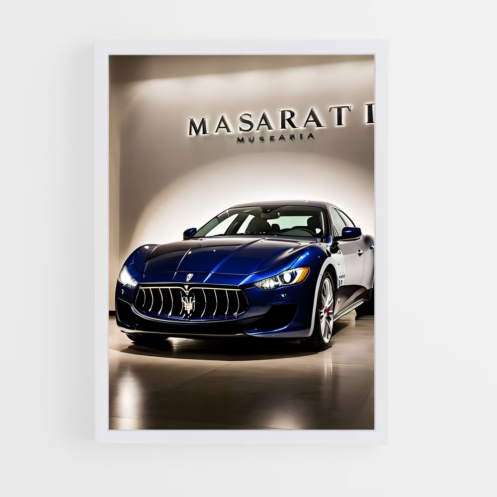 Poster Maserati Bleu Élégance (vue 3)