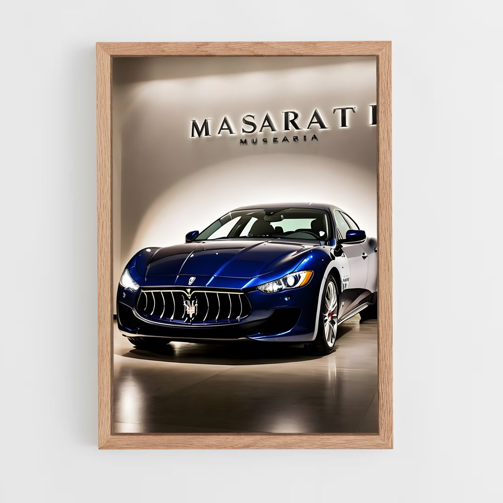 Poster Maserati Bleu Élégance (vue 4)