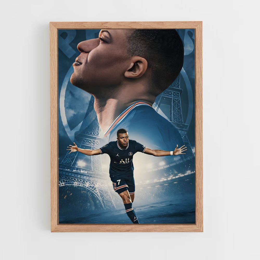 Poster Mbappe PSG – affiche Football (vue 4)