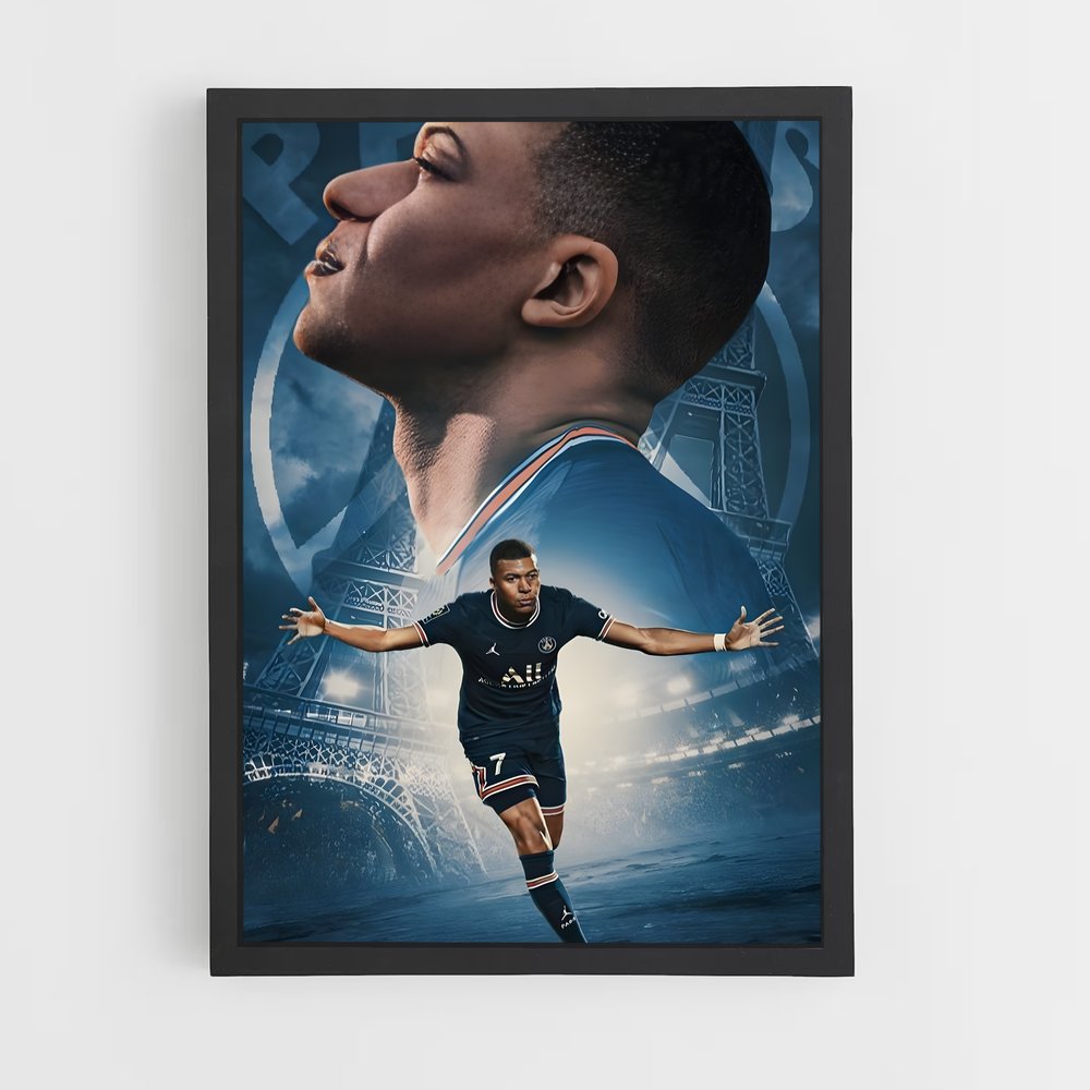 Poster Mbappe PSG – affiche Football (vue 2)