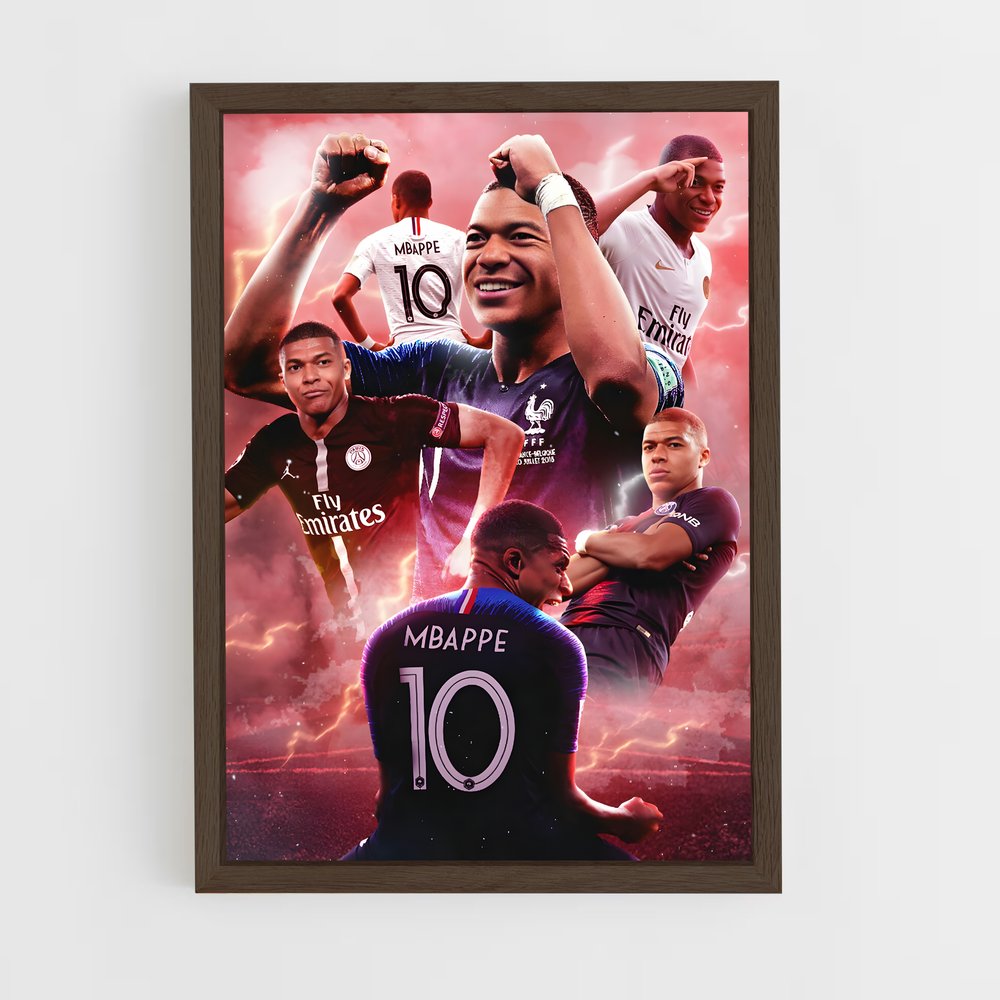 Poster Mbappe Collage – affiche Football (vue 5)