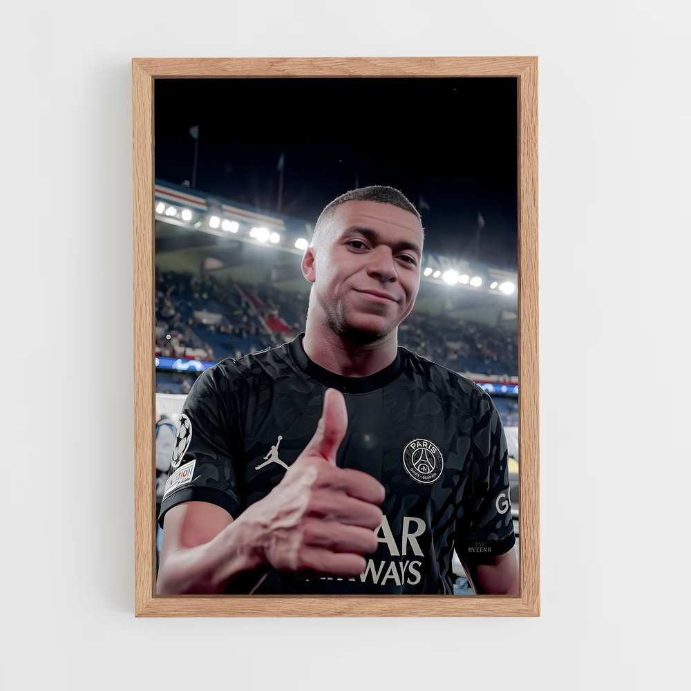 Poster Mbappe Pouce – affiche Football (vue 4)