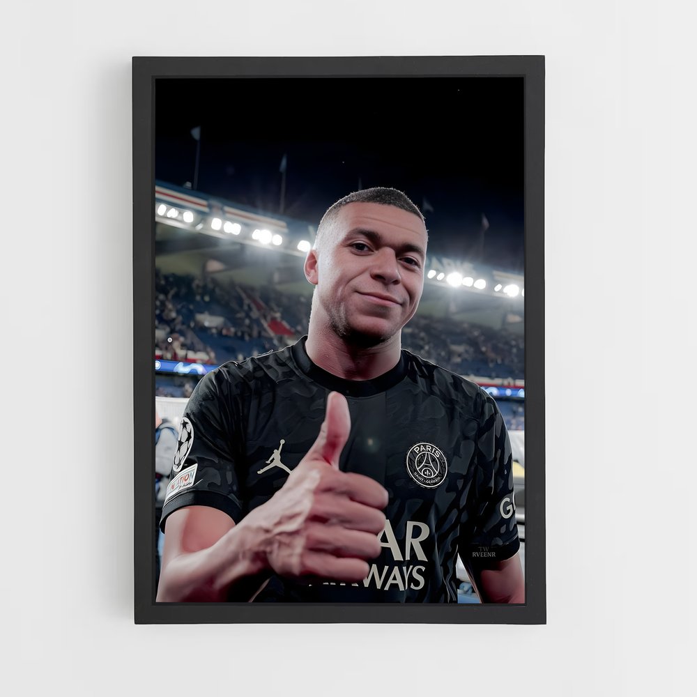 Poster Mbappe Pouce – affiche Football (vue 2)