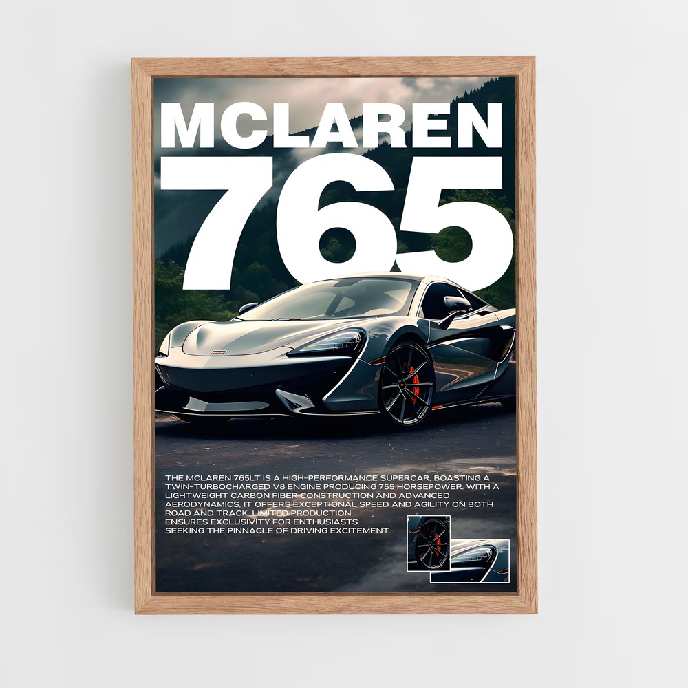 Poster 765 LT – affiche Mclaren (vue 4)