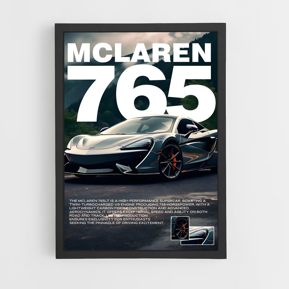 Poster 765 LT – affiche Mclaren (vue 2)