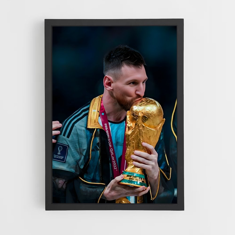 Poster Lionel Messi Ballon d'or – affiche Football (vue 2)