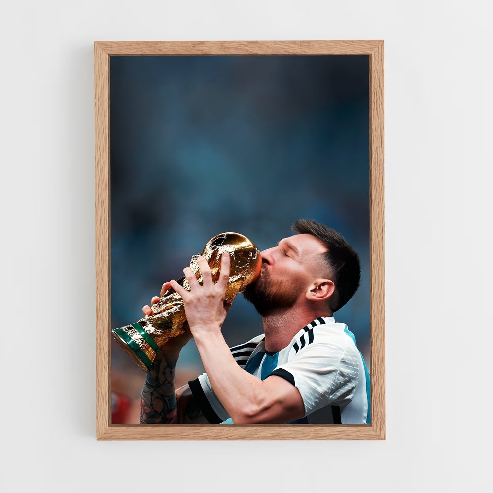 Poster Messi Champion du monde – affiche Football (vue 4)