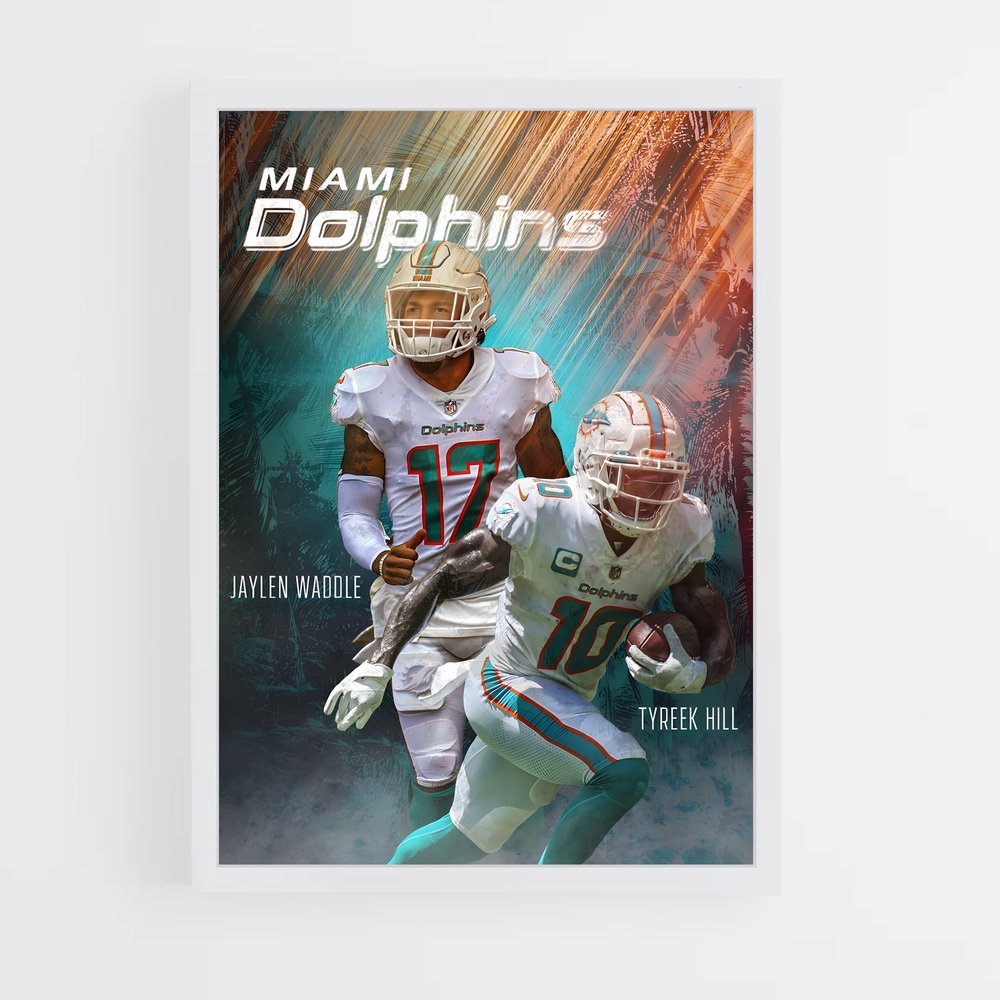 Poster Miami Dolphins Dynamique – affiche Football US (vue 3)