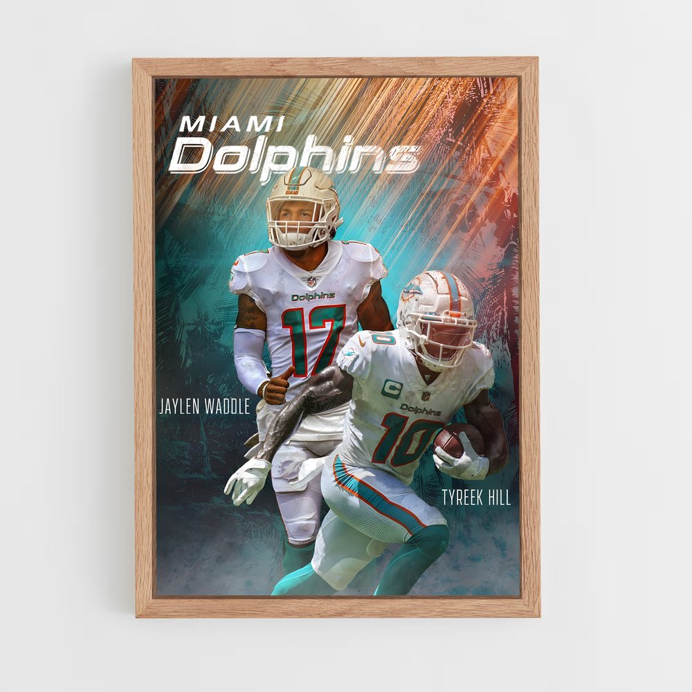 Poster Miami Dolphins Dynamique – affiche Football US (vue 4)