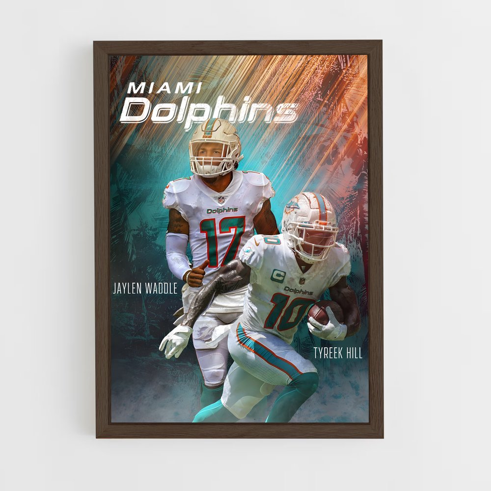 Poster Miami Dolphins Dynamique – affiche Football US (vue 5)