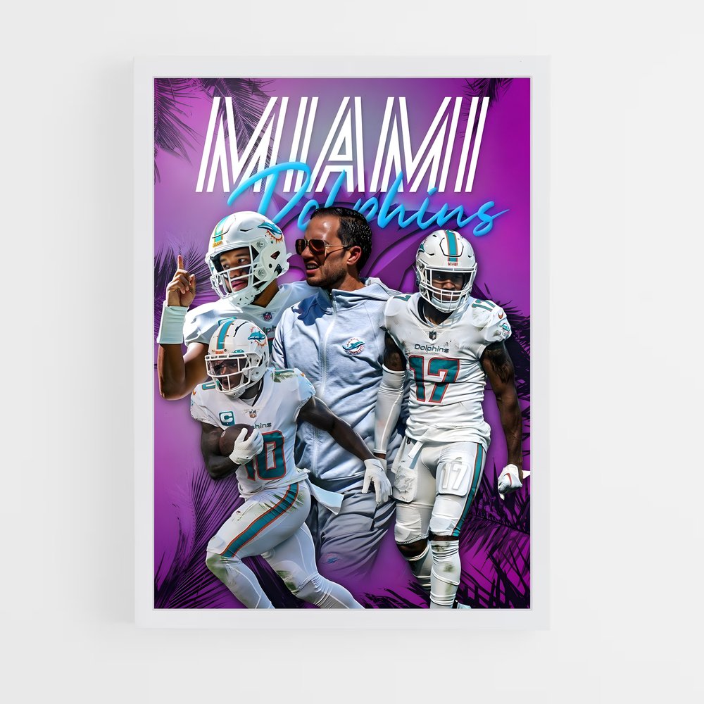Poster Miami Dolphins Spirit – affiche Football US (vue 3)