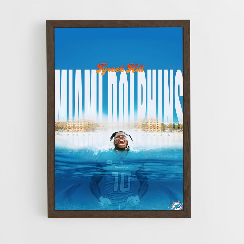 Poster Miami Dolphins Splash – affiche Football US (vue 5)