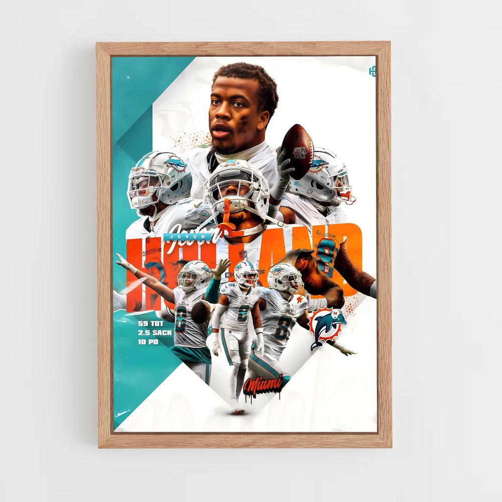Poster Dolphin Legend – affiche Football US (vue 4)