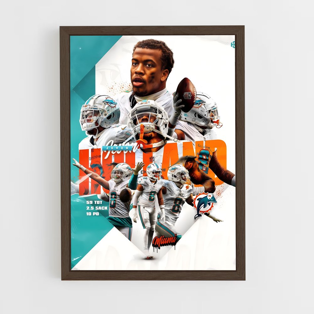 Poster Dolphin Legend – affiche Football US (vue 5)