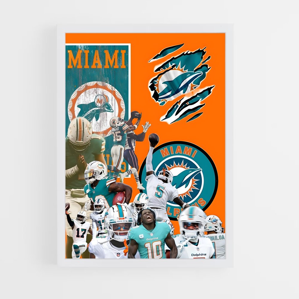 Poster Miami Dolphins Passion – affiche Football US (vue 3)
