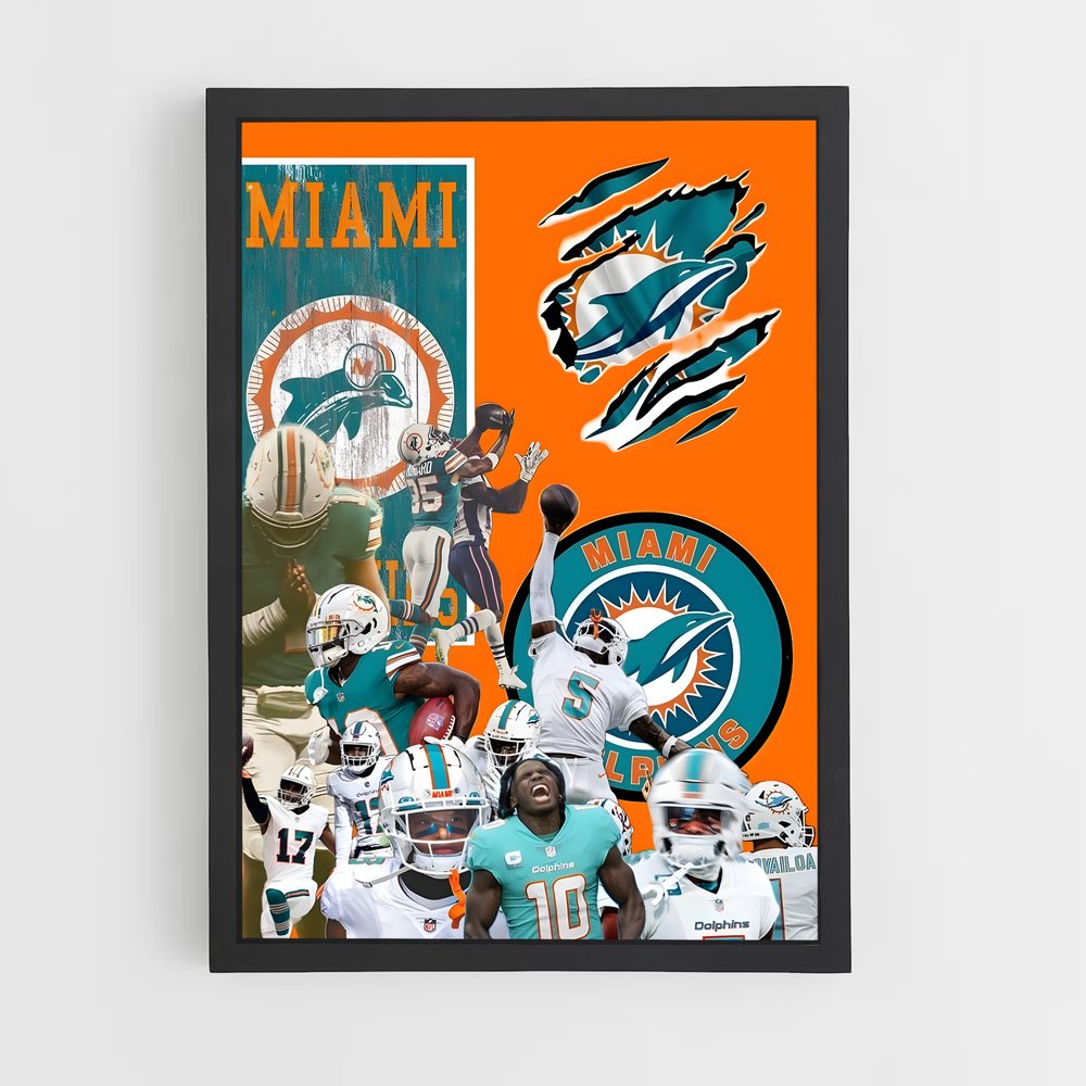 Poster Miami Dolphins Passion – affiche Football US (vue 2)