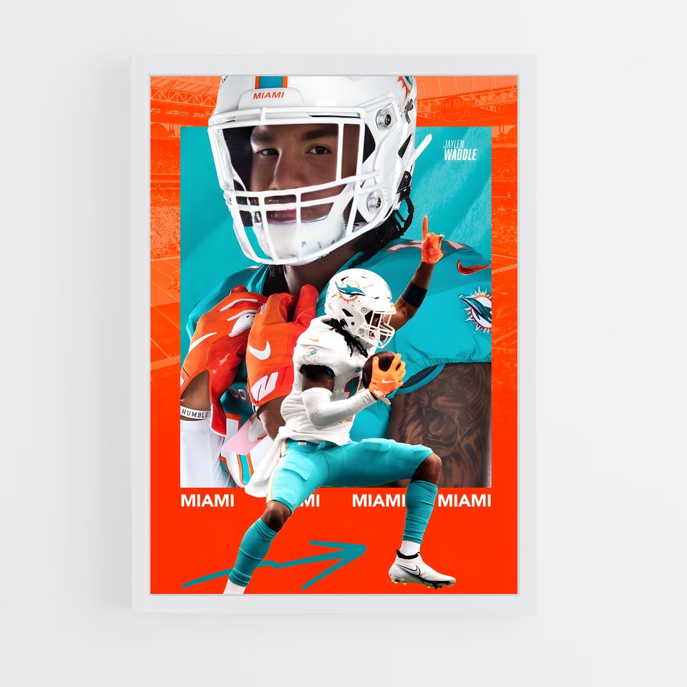 Poster Renouveau Miami – affiche Football US (vue 3)