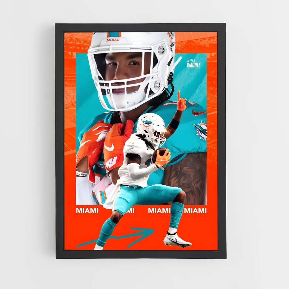 Poster Renouveau Miami – affiche Football US (vue 2)