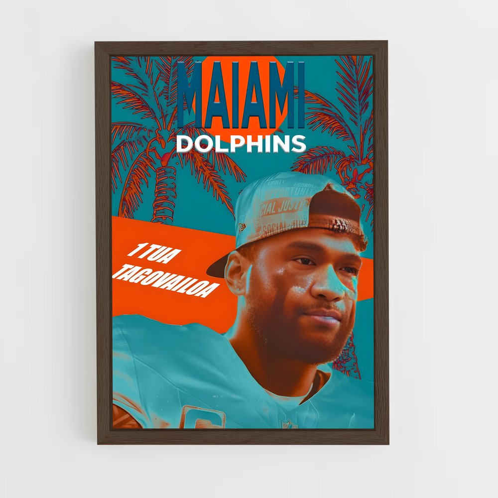 Poster Miami Dolphins Ambiance Tropicale – affiche Football US (vue 5)
