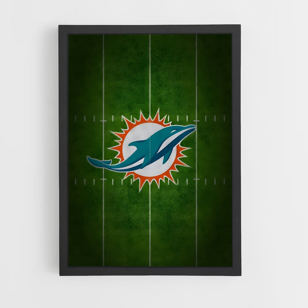 Poster Dolphins Field – affiche Football US (vue 2)