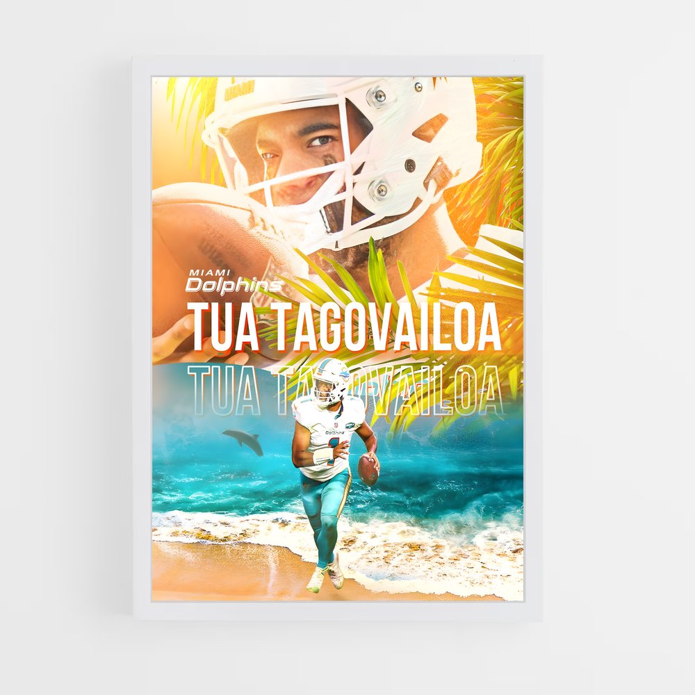 Poster Quarterback Tropical – affiche Football US (vue 3)