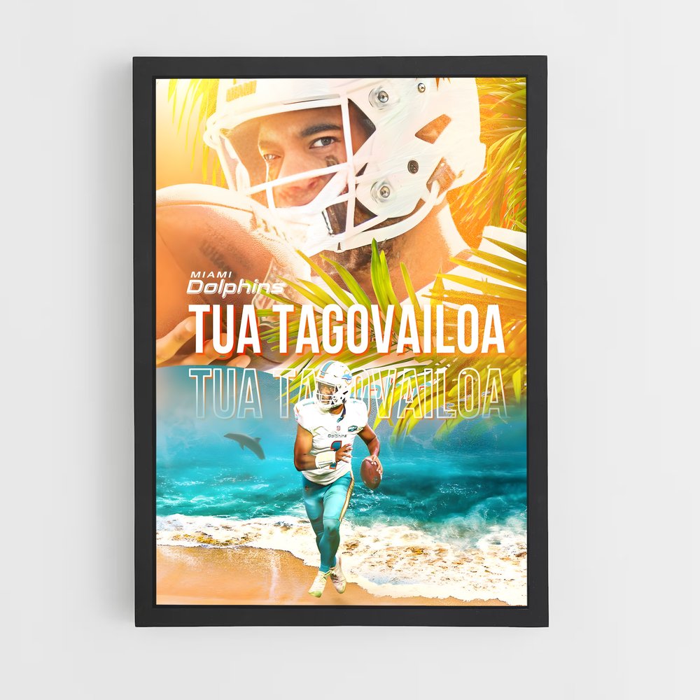 Poster Quarterback Tropical – affiche Football US (vue 2)
