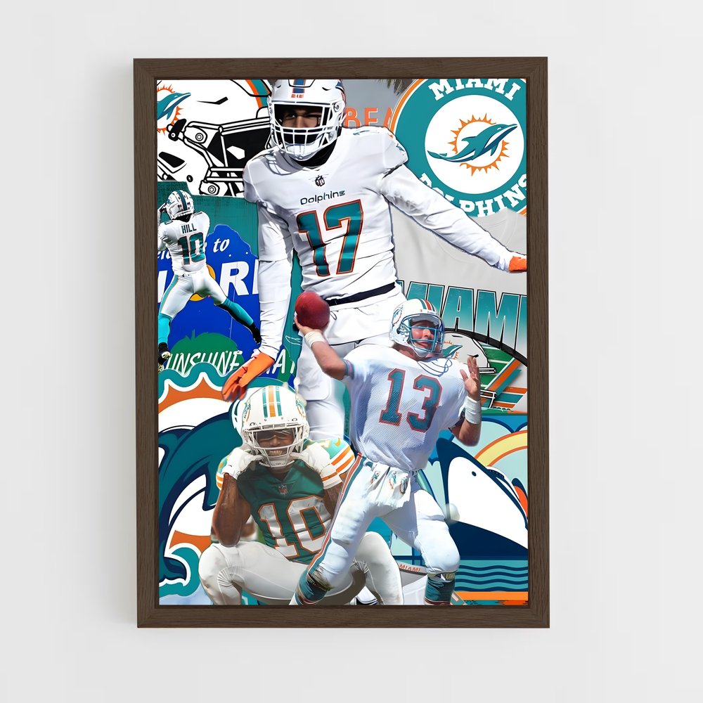 Poster Miami Dolphins Legends – affiche Football US (vue 5)