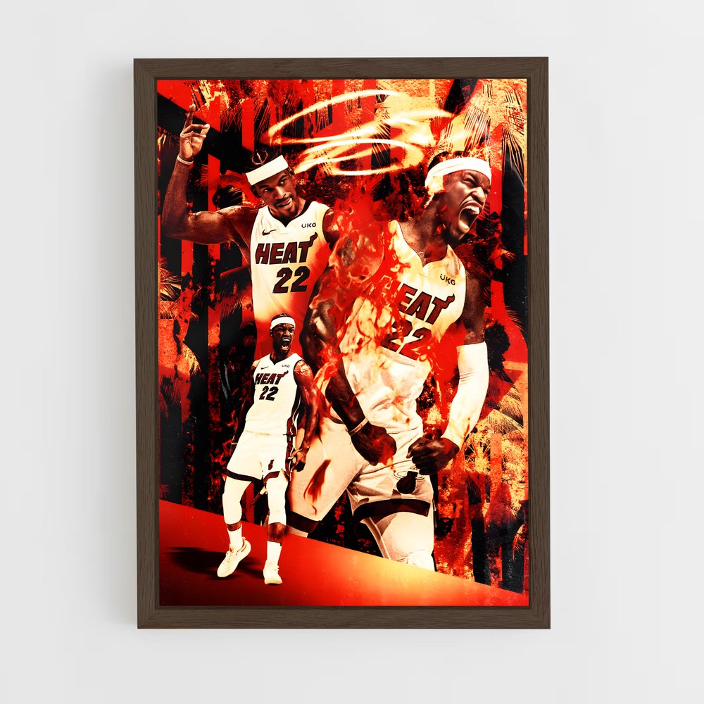 Poster Flammes de Miami – affiche Basketball (vue 5)