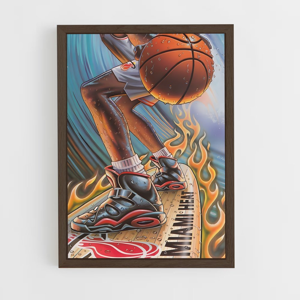 Poster Surf en Flammes – affiche Basketball (vue 5)