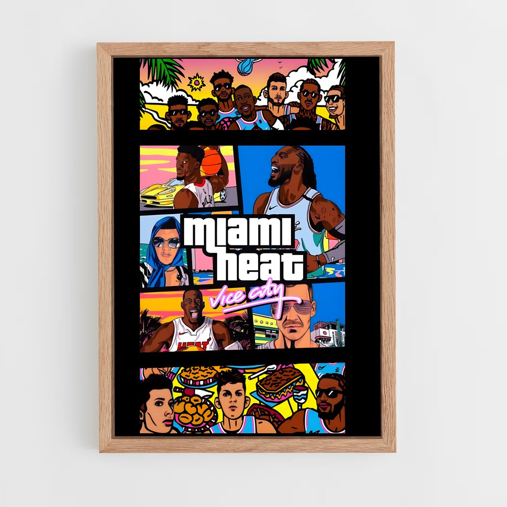 Poster Vice City Vibes – affiche Basketball (vue 4)