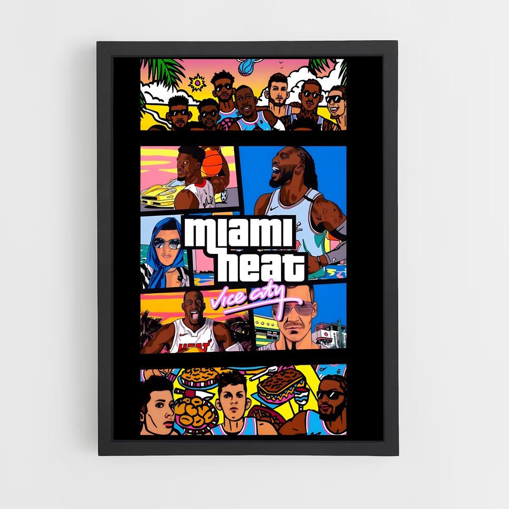 Poster Vice City Vibes – affiche Basketball (vue 2)