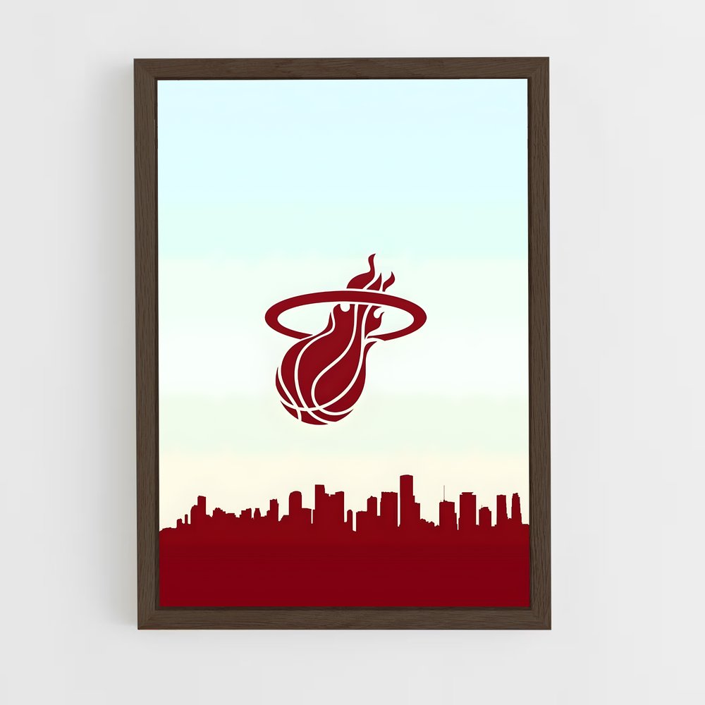 Poster Miami Skyline Heat – affiche Basketball (vue 5)
