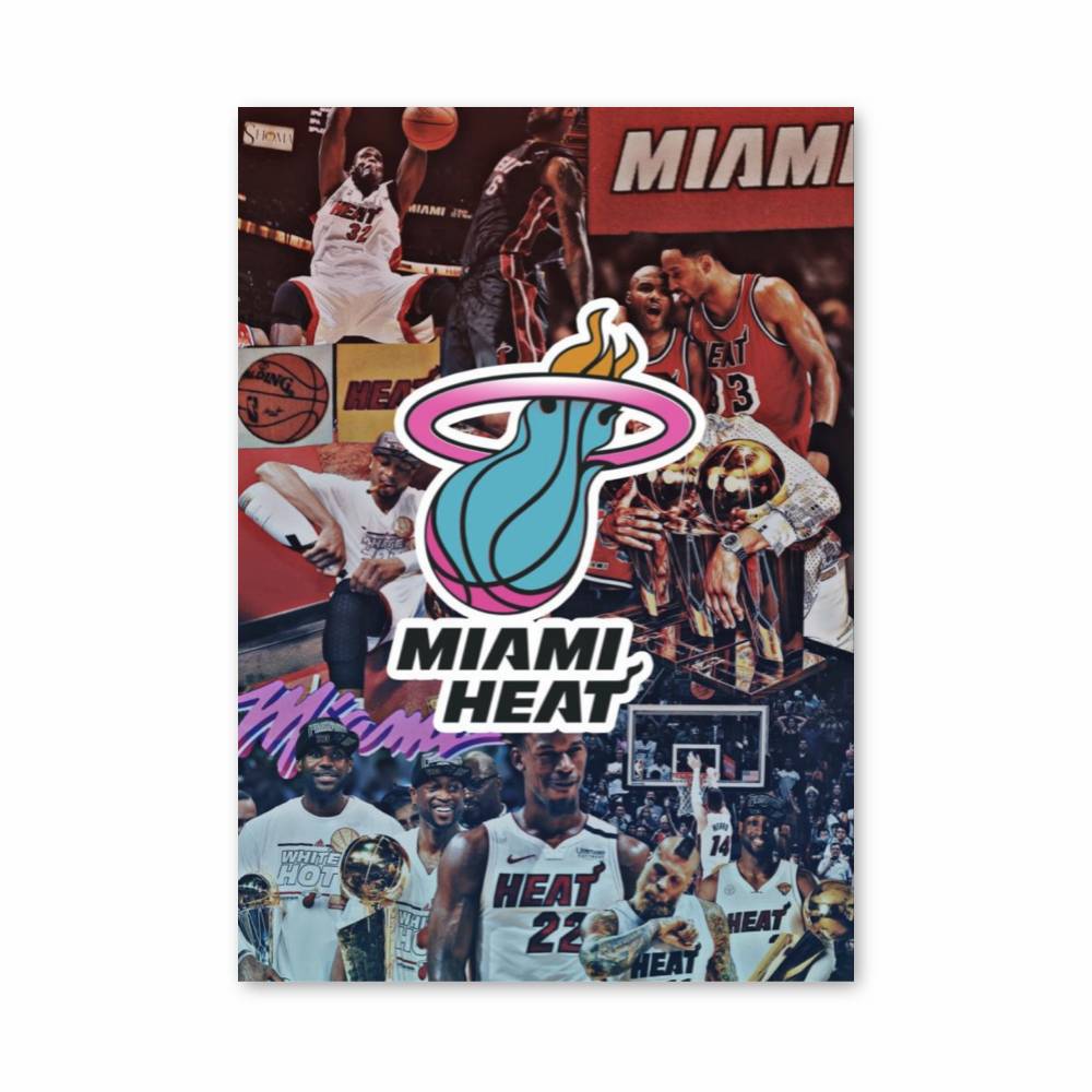 Poster Éclat Miami Heat – affiche Basketball