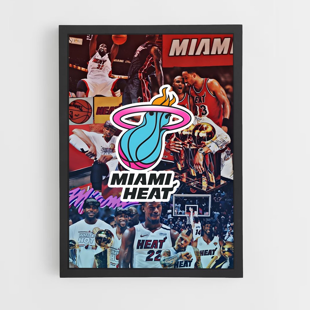Poster Éclat Miami Heat – affiche Basketball (vue 2)