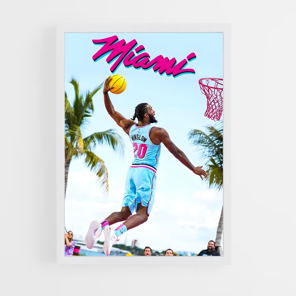 Poster Miami Slam Dunk – affiche Basketball (vue 3)