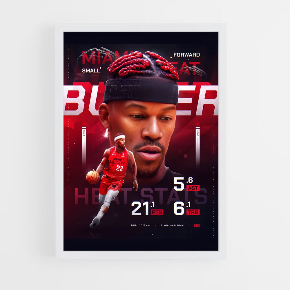 Poster Heat Stars – affiche Basketball (vue 3)