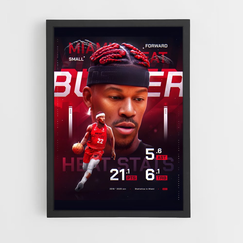 Poster Heat Stars – affiche Basketball (vue 2)