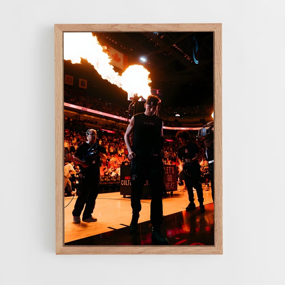 Poster Miami Heat Flamme – affiche Basketball (vue 4)