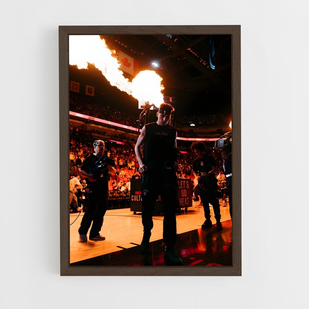 Poster Miami Heat Flamme – affiche Basketball (vue 5)