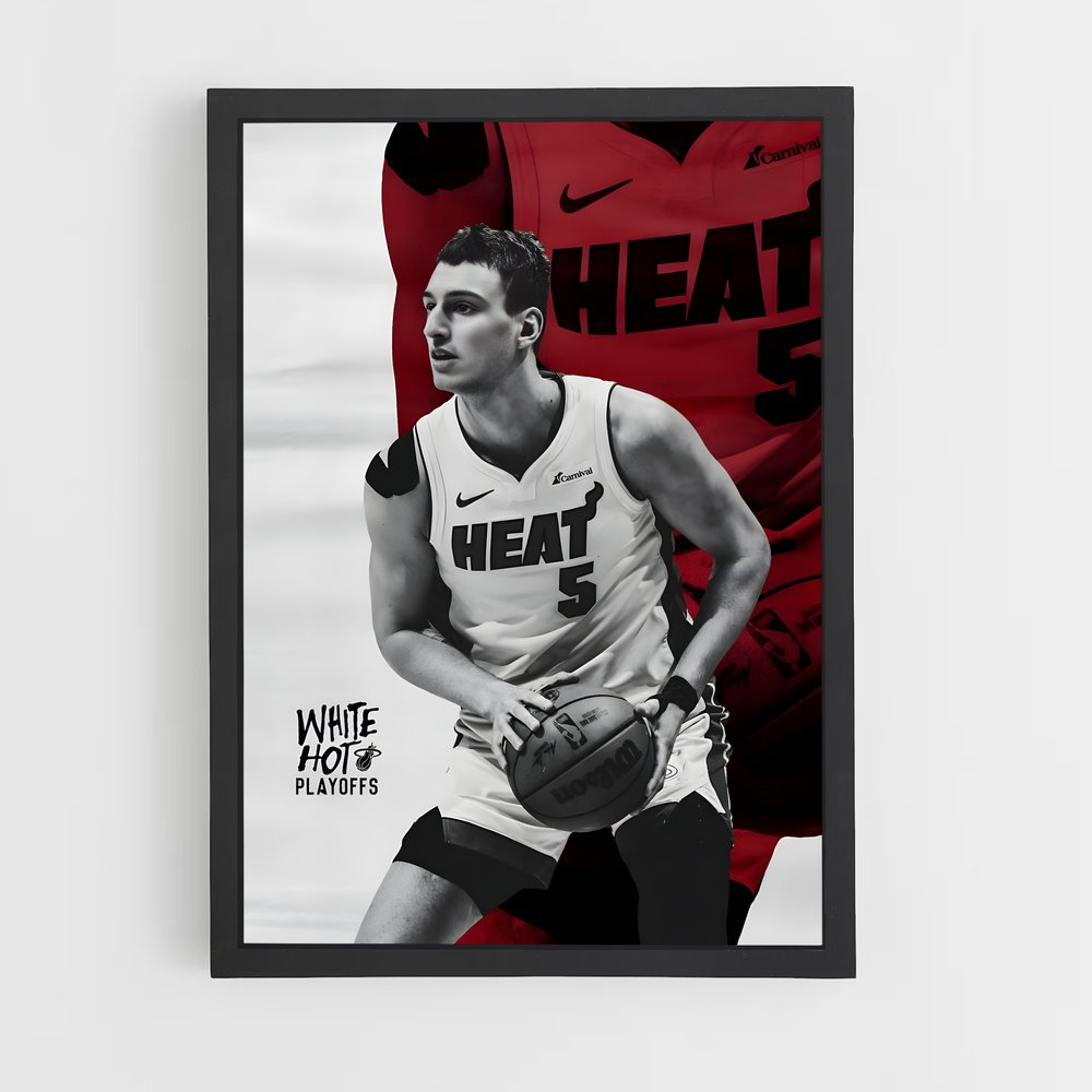 Poster Chaleur de Miami – affiche Basketball (vue 2)